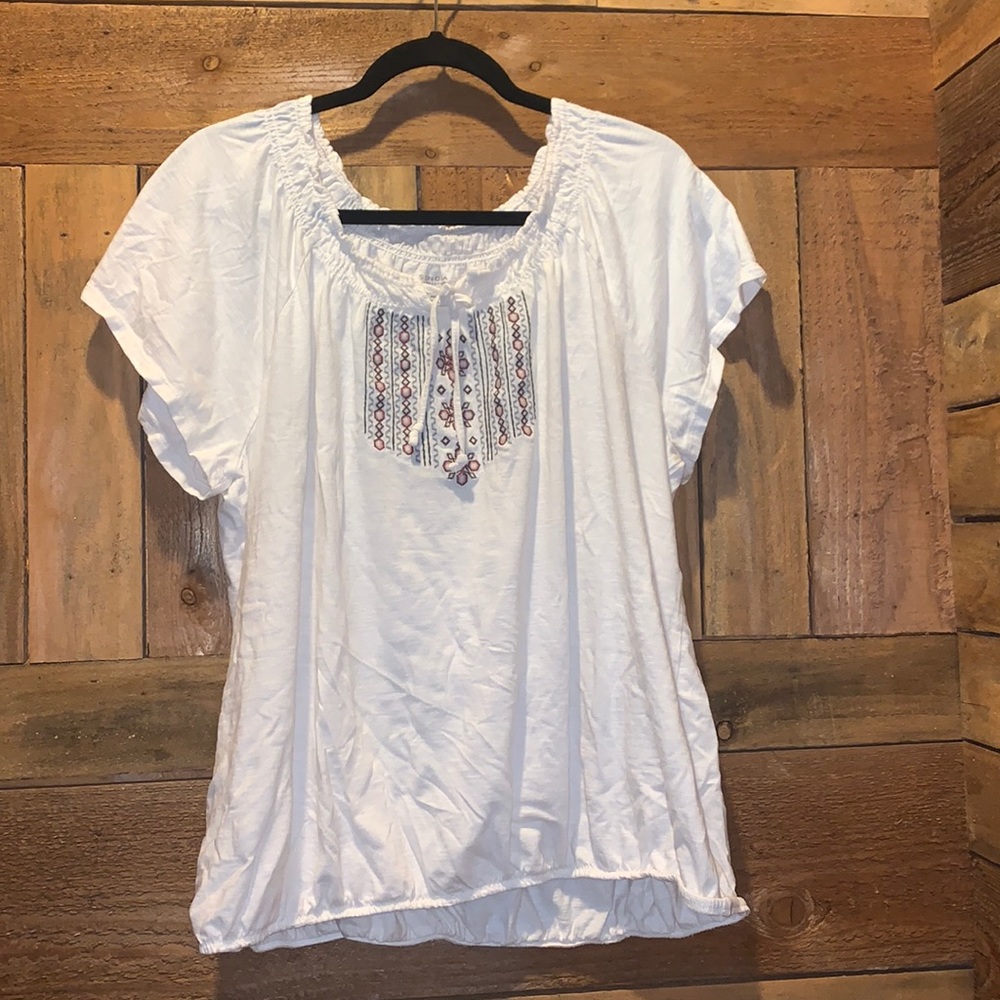 Sonoma cotton blend peasant shirt